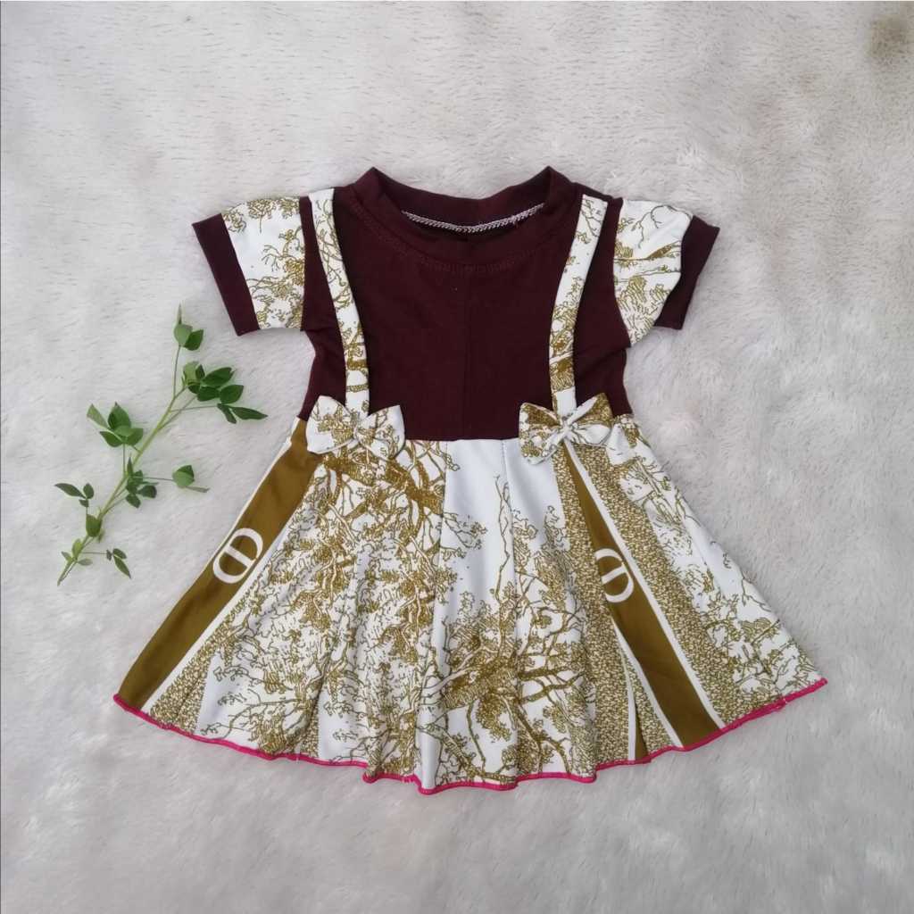 Dress Salsa uk 6 Bulan-2 Tahun / Dress Anak Perempuan / Baju Dress Kodok Murah Casual Pesta Adem / Dress Fawa Balita