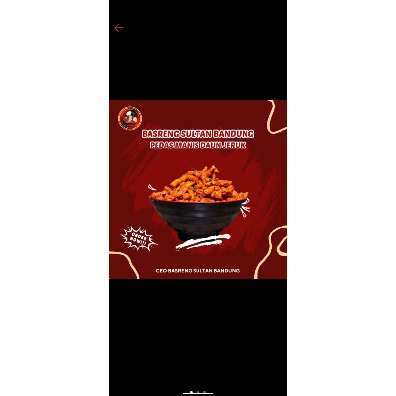 

BASRENG SULTAN BANDUNG pedas cikur dan daun jeruk 1KG, 500GRAM