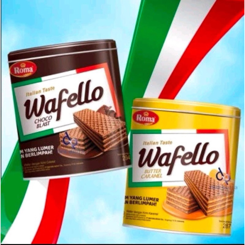 

(DISKON 50% DIVIDEO) WAFER ROMA WAFELLO KALENG || WAFER KEMASAN 228g || WAFER KALENG || ITALIAN TASTE