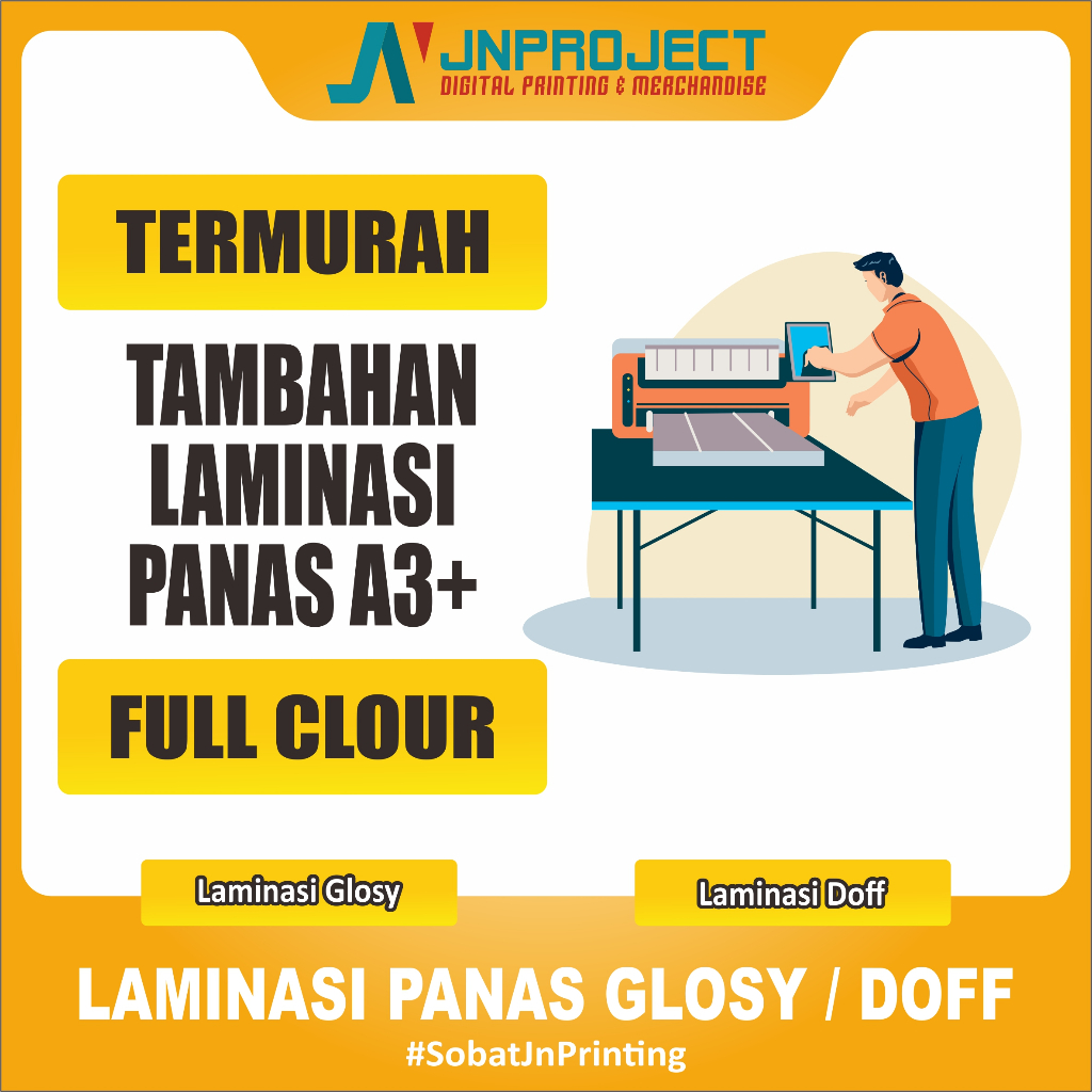 

Laminasi Panas A3+ Glosy / Doff