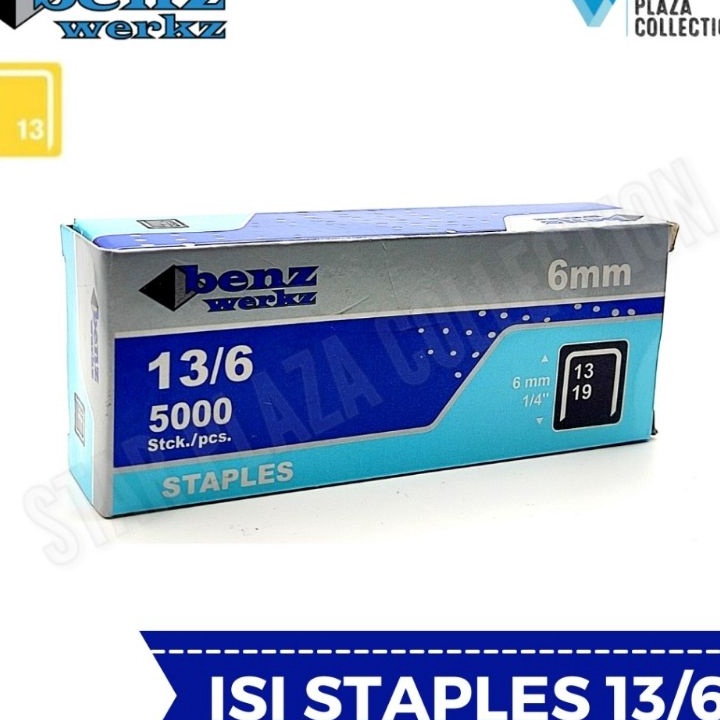 

V44859 Isi Staples Manual Staples Tembak Guntacker Merek RAPID RAPIDE BENZ WERKZ Original Uk 136mm 6mm untuk Pengerjaan Jok Motor Jok Mobil Sofa Funiture Kayu