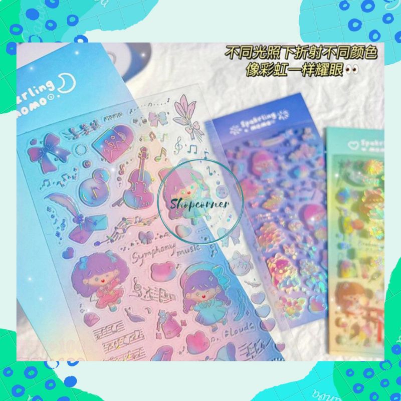 

Stiker / Sticker PET Momo Motif Kartun 1 lembar untuk DIY Dekorasi