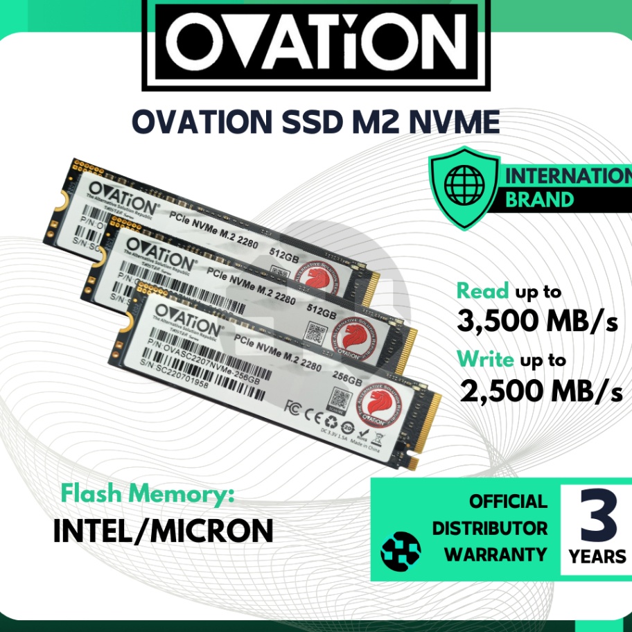 Pesta Diskon Heboh OVATION SSD NVME M2 256GB  512GB  1TB SSD M 2 NVME PCIe 228 Internal SSD Garansi 