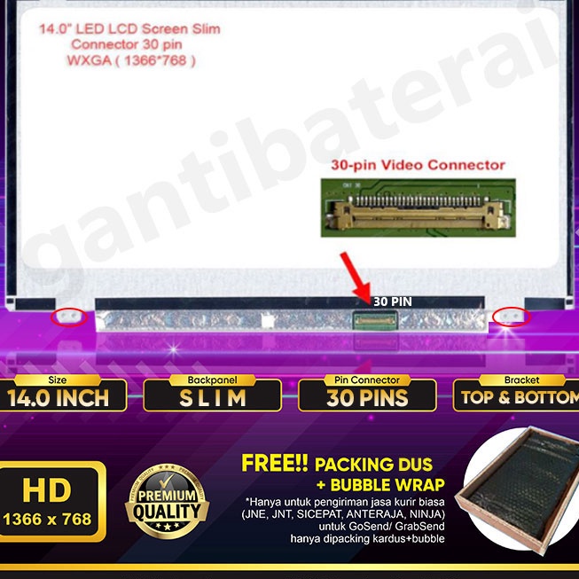 Pesta Diskon LED LCD Laptop HP 14bw515au 14 inch slim 3 pin