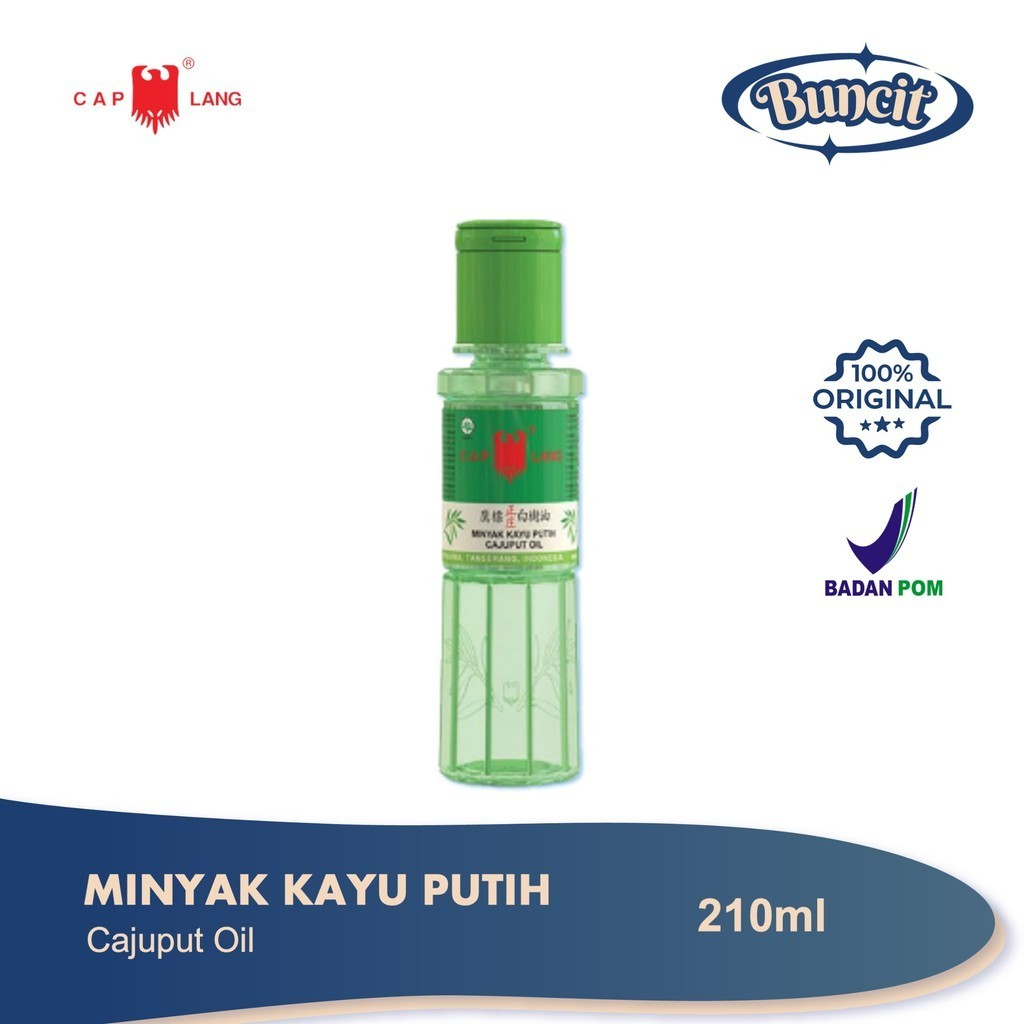 Cap Lang Minyak Kayu Putih 210ml | Caplang Eucalyptus | Minyak Kayu Putih Caplang