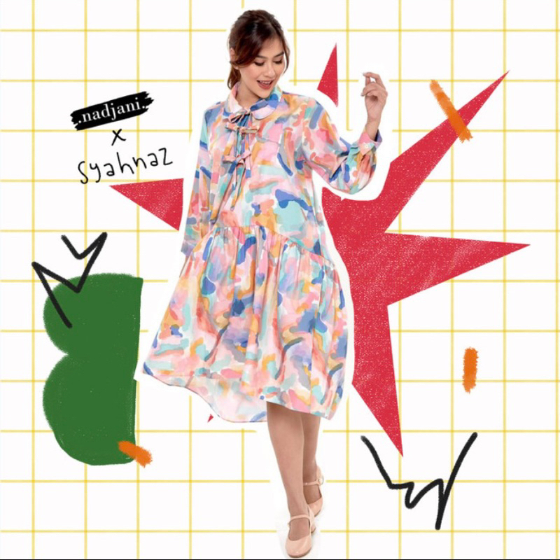 Nadjani x syahnaz dress oceana pink