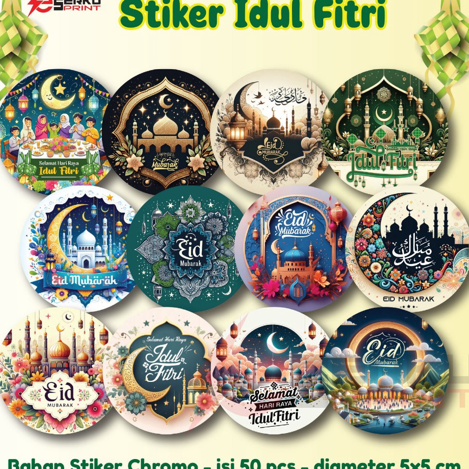 

Terbaru 33 1 Pack isi 5 pcs STIKER EDISI IDUL FITRI STIKER HAMPERS STIKER BULAT IDUL FITRI Model Terbaru