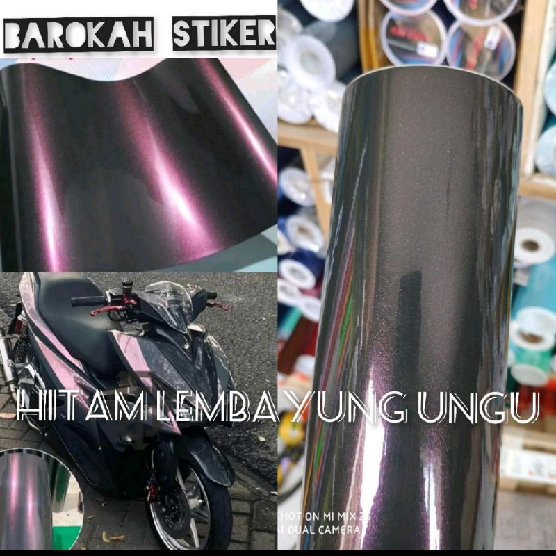 Skotlet Motor Hitam Lembayung Sticker Premium Magic Candy