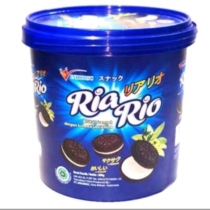 RIA RIO BISKUIT CREAM Vanilla 400gr Harga perkaleng isi 6 pcs