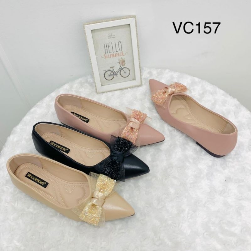 SEPATU TEPLEK IMPORT WANITA/FLAT SHOES IMPORT VINCAMORE VC 157