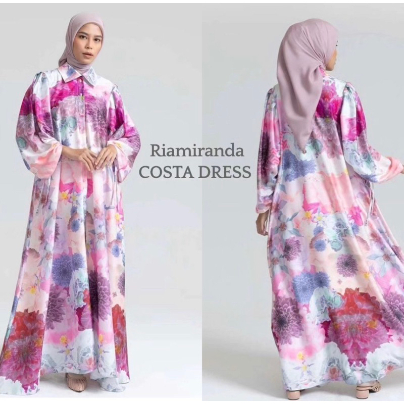 Costa Dress Kaftan Gamis Wanita Riamiranda Insola RM Original Ria Miranda