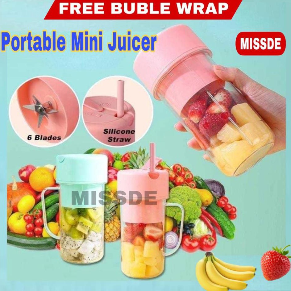 Hos BLENDER PORTABLE MINI GELAS  SEDOTAN  JUICER PORTABLE MINI  SEDOTAN  BLENDER JUS BUAH