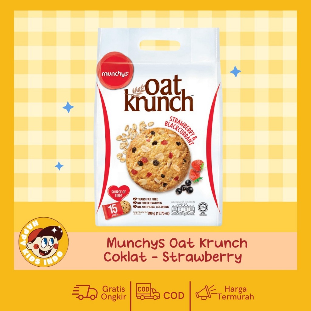 

Munchys Oat Krunch / Coklat / Strawberry | Isi 15pcs 390g