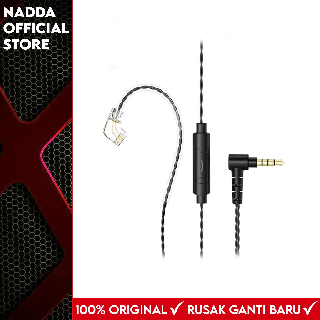 QKZ AK6 Pro Original Cable 4 Core OFC with Mic alt Kabel KZ Replacement