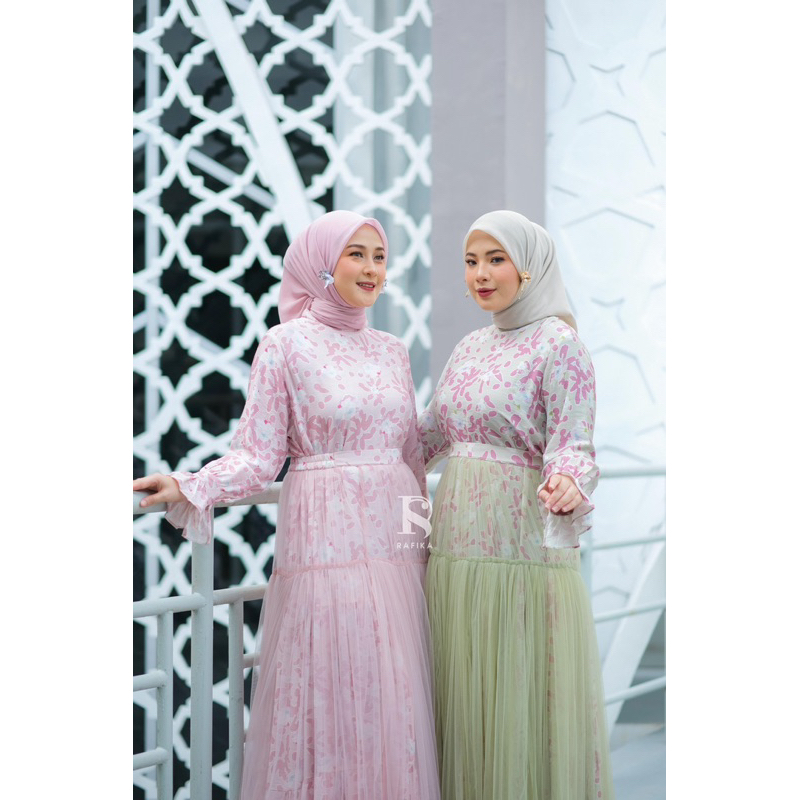 GAMIS | RADWAH DRESS by RAFIKA |DRESS + ROK 2 in 1