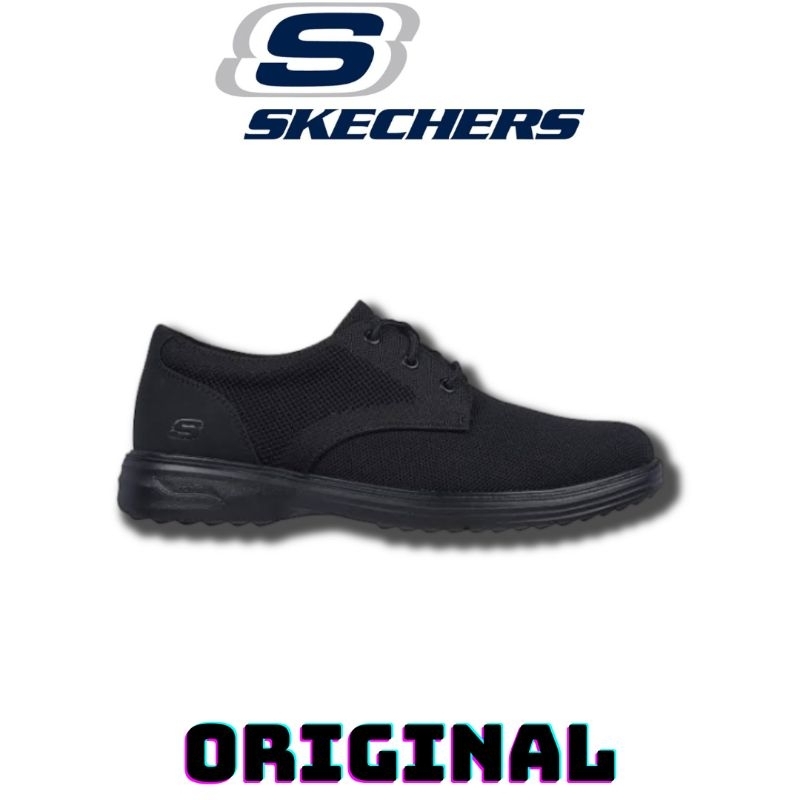 Sepatu Skechers Arch Fit Ogden Jacoby Black Men's ( 204743/BBK ) Original