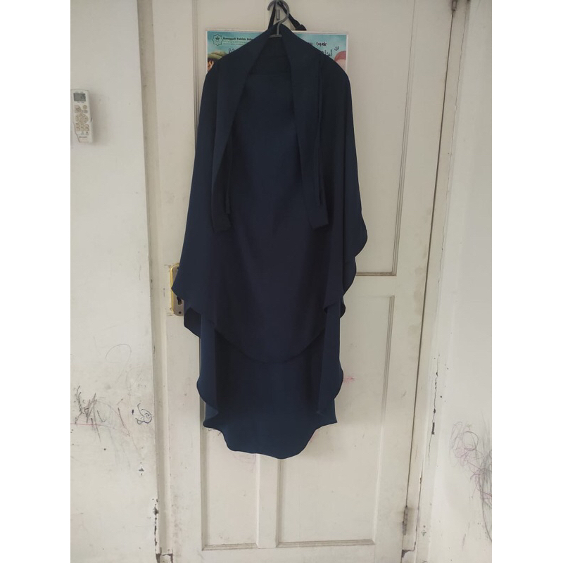 FRENCH KHIMAR FK BAHAN MINA WARNA DARK TEAL