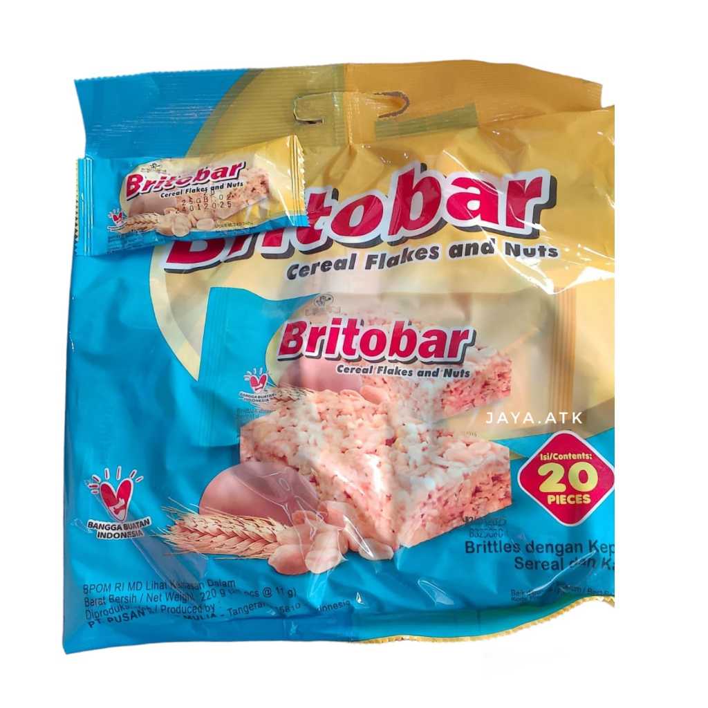 

OAT CEREAL BAR FLAKES AND NUTS BRITOBAR ISI 20 PCS SEREAL DAN KACANG SNACK CEMILAN SEHAT