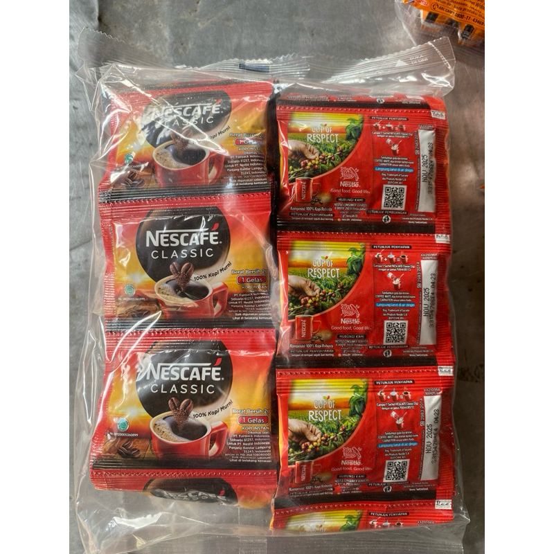 

Nescafe classic 2 gr (isi 10 pcs)