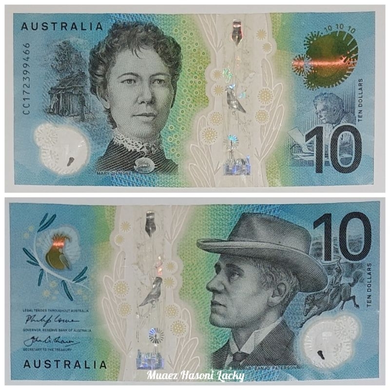 Koleksi Australia Pecahan 10 Dolar Polymer