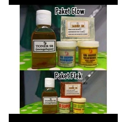 cream sr flek/glowing +sabun+toner super originall