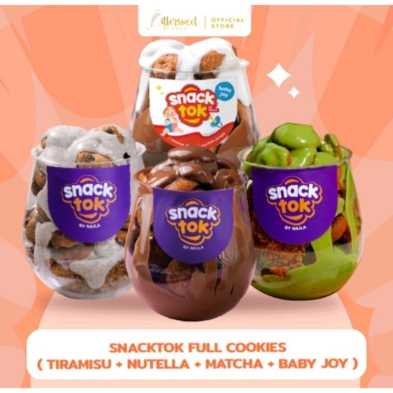 

BITTERSWEET BY NAJLA - 4 SNACKTOK (Matcha + Nutella + Baby Joy + Tiramisu)