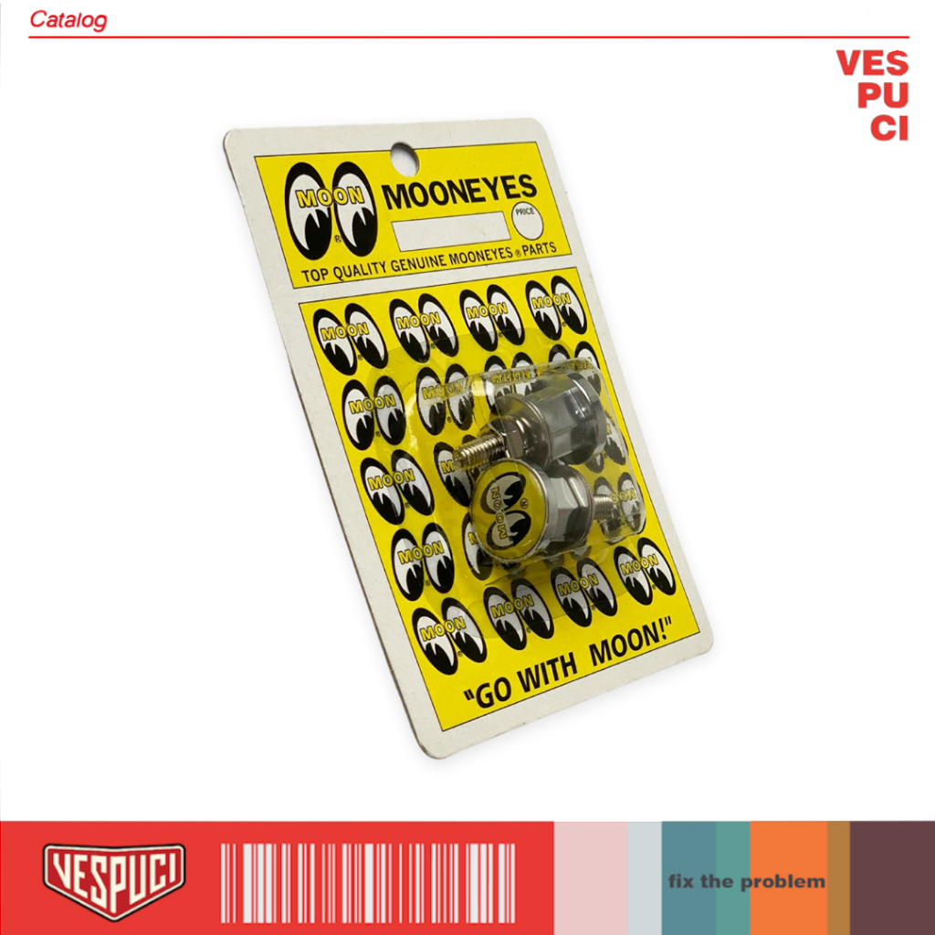 Emblem License Bolt MOONEYES Kuning