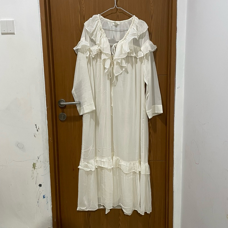 White Dress Dress Putih Cantik HM