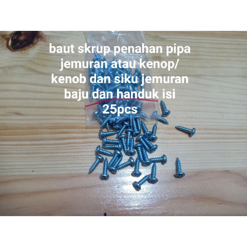 baut skrup penahan knob jemuran/siku jemuran isi 25pcs