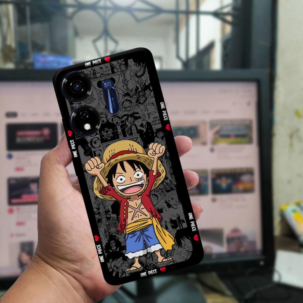 Opvistore Case Itel P55 5G - Itel P55 4G Pelindung Belakang Handphone Softcase Macaron Pro Kamera Si