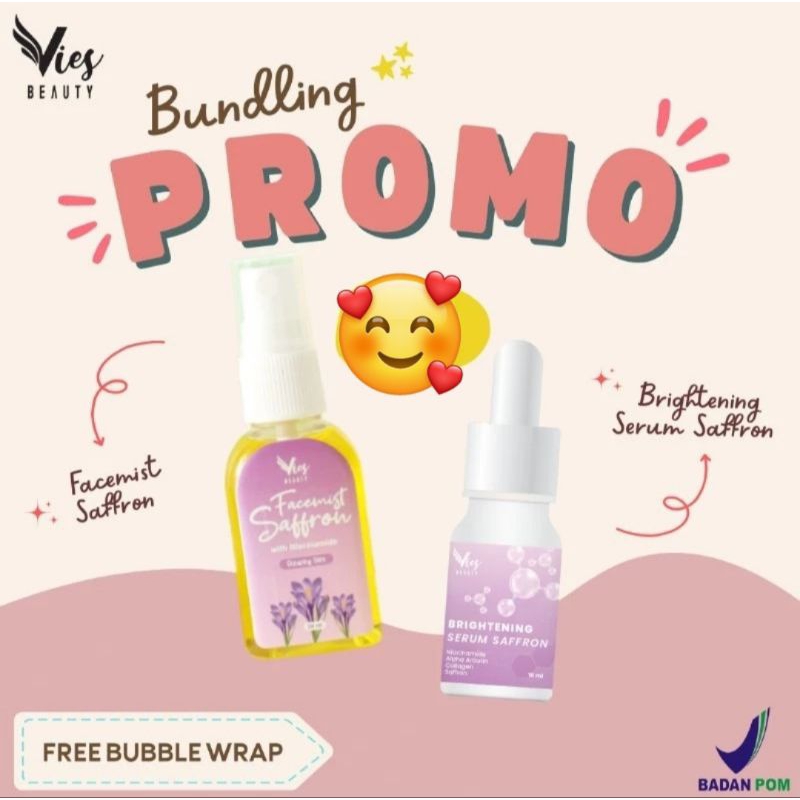 Paket BUNDLING Safron facemist dan serum safron by Vies BPOM