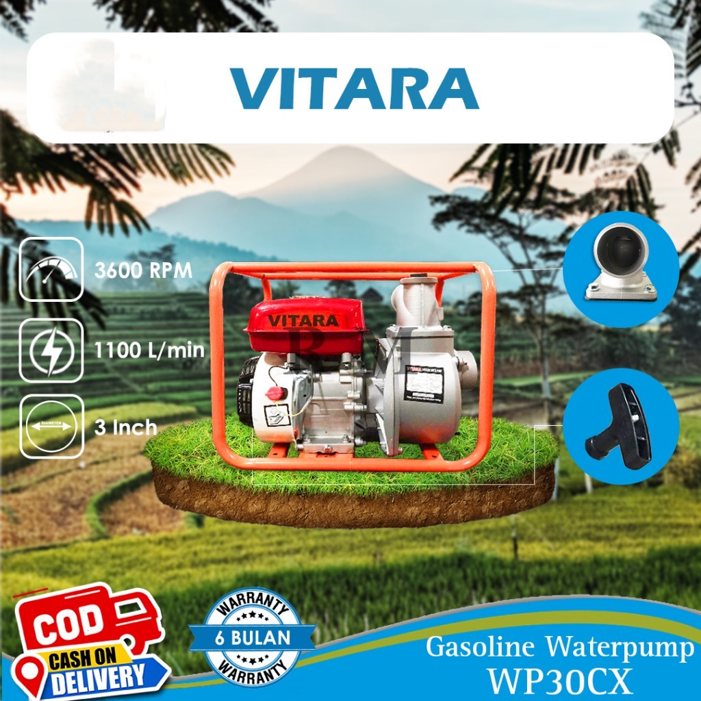 Mesin Pompa/Sedot Air Alkon Irigasi 3 inch Merk Vitara