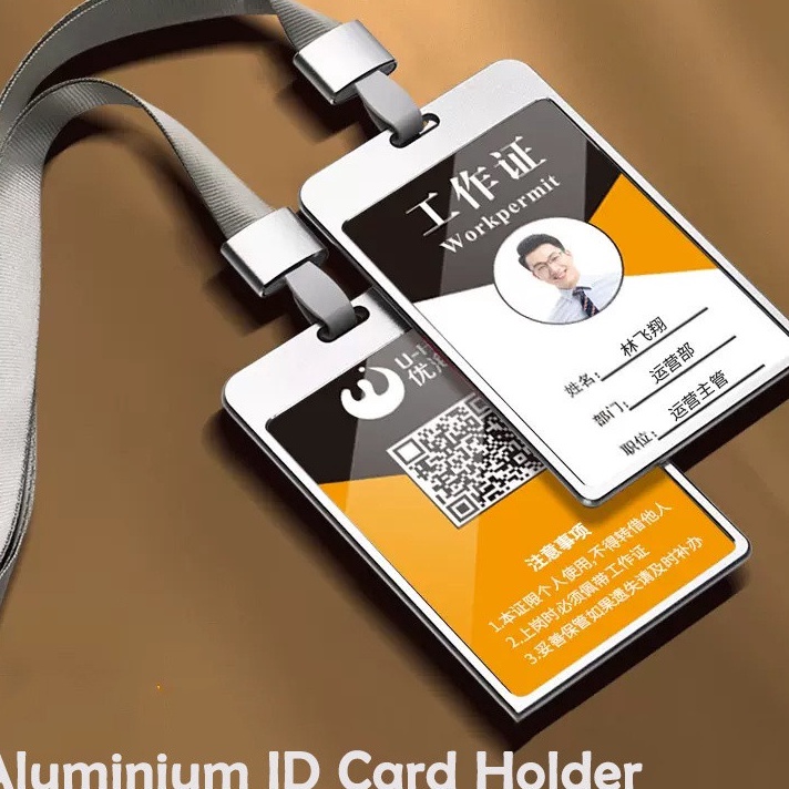 FSASH SALE Aluminium ID Card Holder bahan alumunium bermutu tempat id card metal kartu pegawai