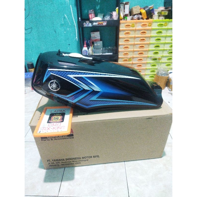 tangki rx king hitam 2004 lis biru tangki rx king 2004 lis biru original