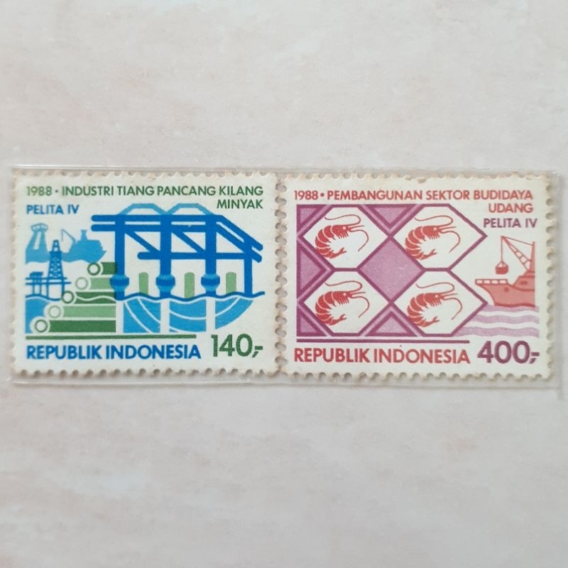 

Perangko Indonesia PELITA Tahun 1988 set lengkap 2pcs