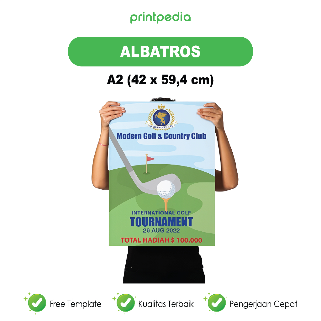 Cetak Print Custom Bahan Albatros Ukuran A2 /Cetak Foto/Cetak Poster Albatros Anti Air Anti Pudar