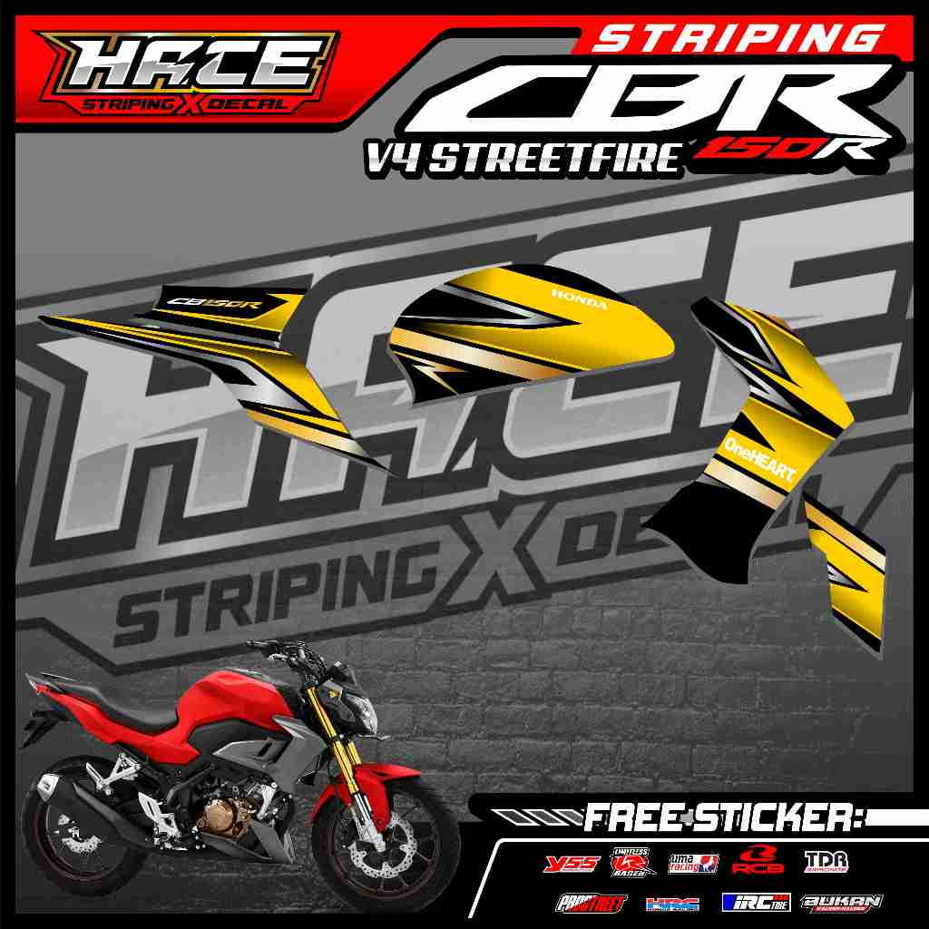 282 STRIPING STICKER CB 150R V4 STREETFIRE - STRIPING STICKER CB 150R V4 STREETFIRE LIST GRAFIK