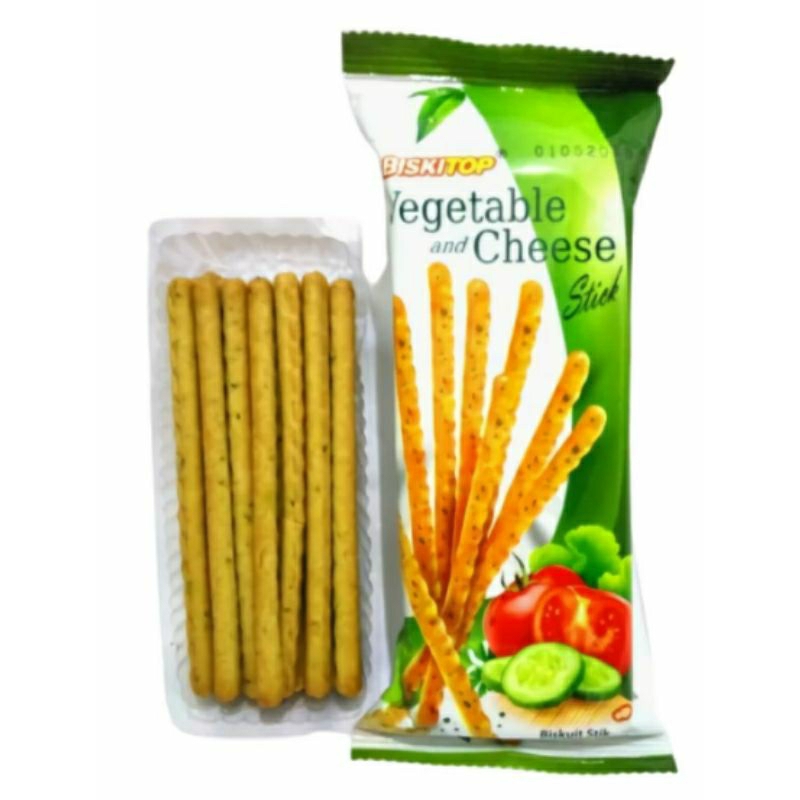 

Biskitop biskuit stik rasa sayuran dan keju vegetarian 2pc@50g