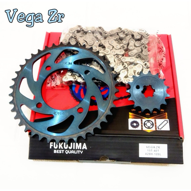 Gear Gir Set Gear Gir Paket Vega Zr Lama/New   ukuran gear 15T-40T ukuran rantai 428H-108L