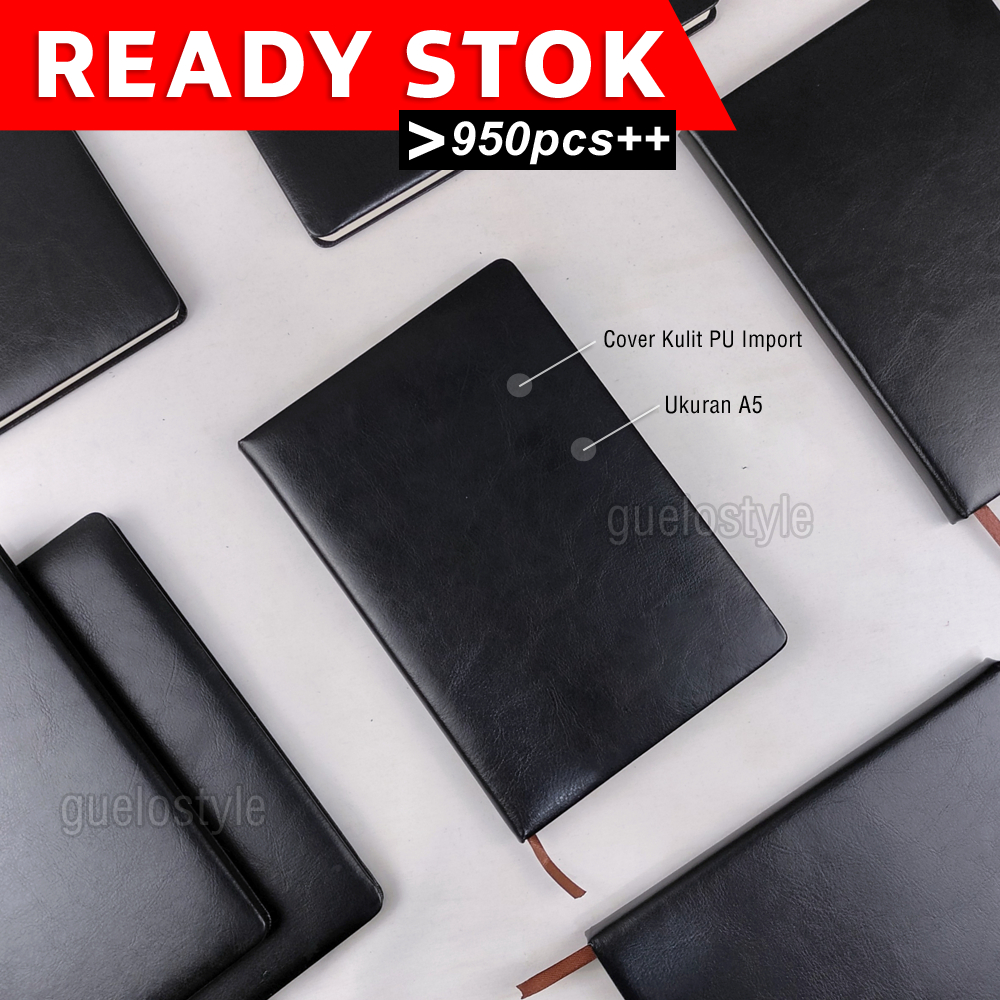 Agenda Cover Kulit A5 Hitam AG04