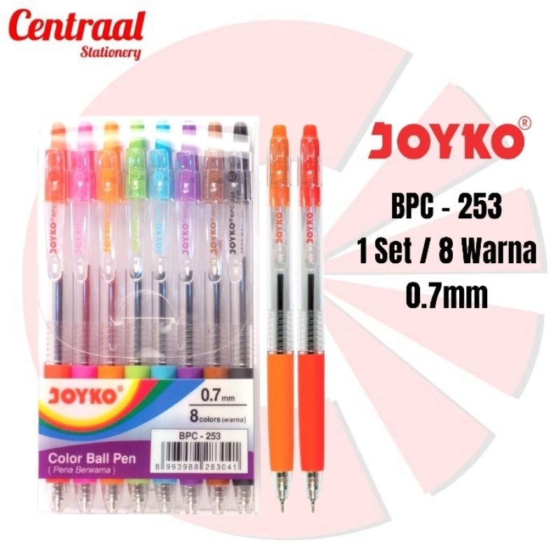 

Bolpoint Gel Joyko BPC-253 8 Warna ( 1Set / 8 Warna )