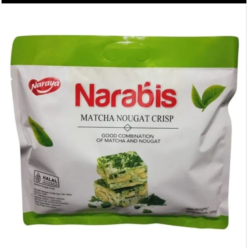 

NaraBis Matcha Nougat Crisp kemasan Pouch isi 20Pcs