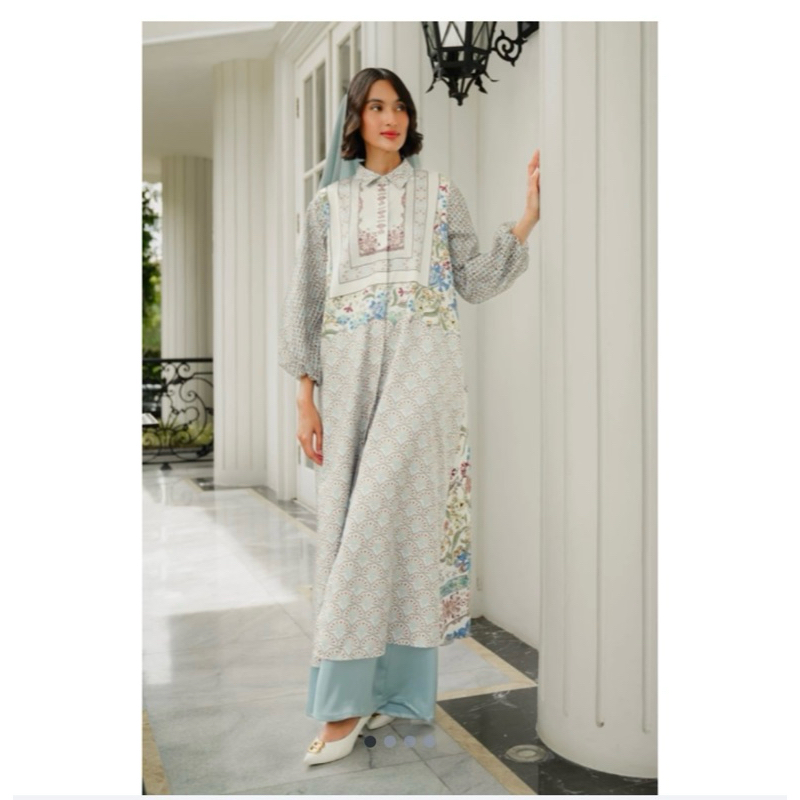 serenity soiree puffy sleeve dress ivory - S