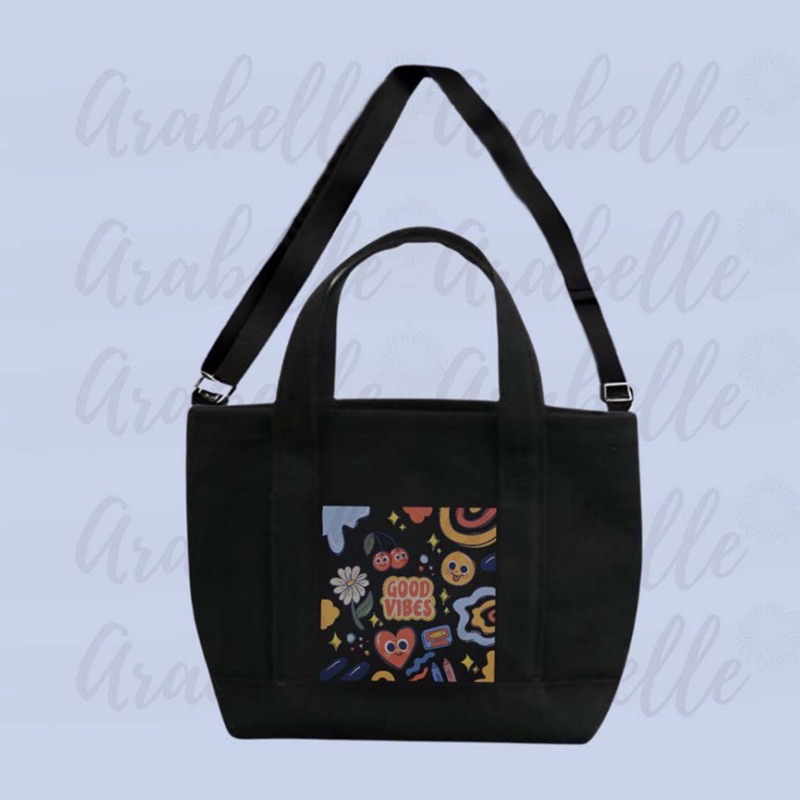 Arabelle Mini Bucket Bag Hitam Tas Selempang Wanita Tas Wanita Tas  Kanvas  Shoulder Bag Hand Bag