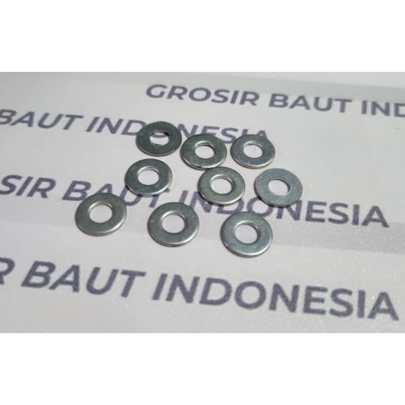 (100pcs) ring plat m4x10 / ring plat putih m4