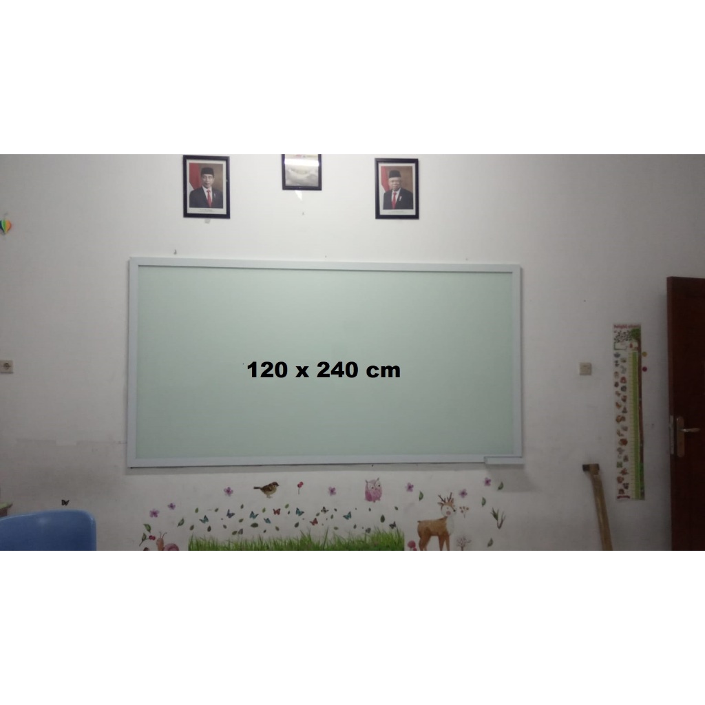 

glassboard 120 x 240 cm papan kaca magnet
