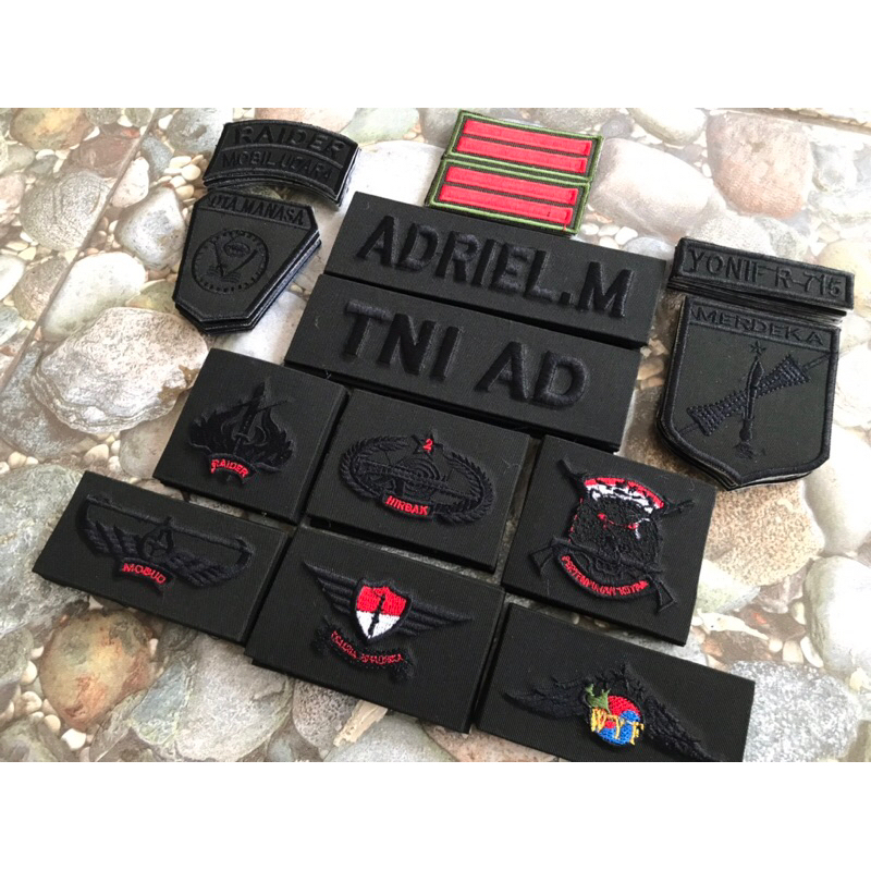 ATRIBUT TNI BORDIR PAPAN NAMA PDL BORDIR TNI PROMO ATRIBUT TNI AD