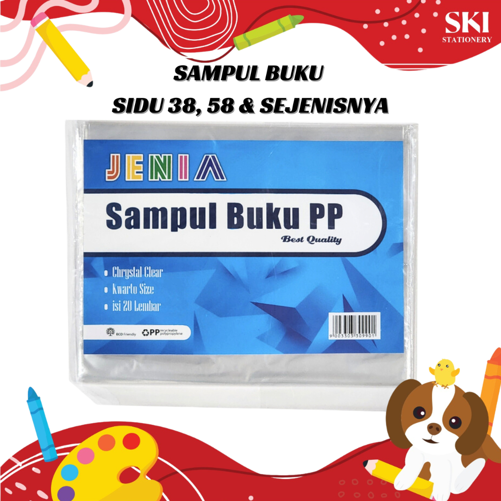 

Sampul Plastik Buku Tulis 38 / Boxy / Sampul Selip Kwarto