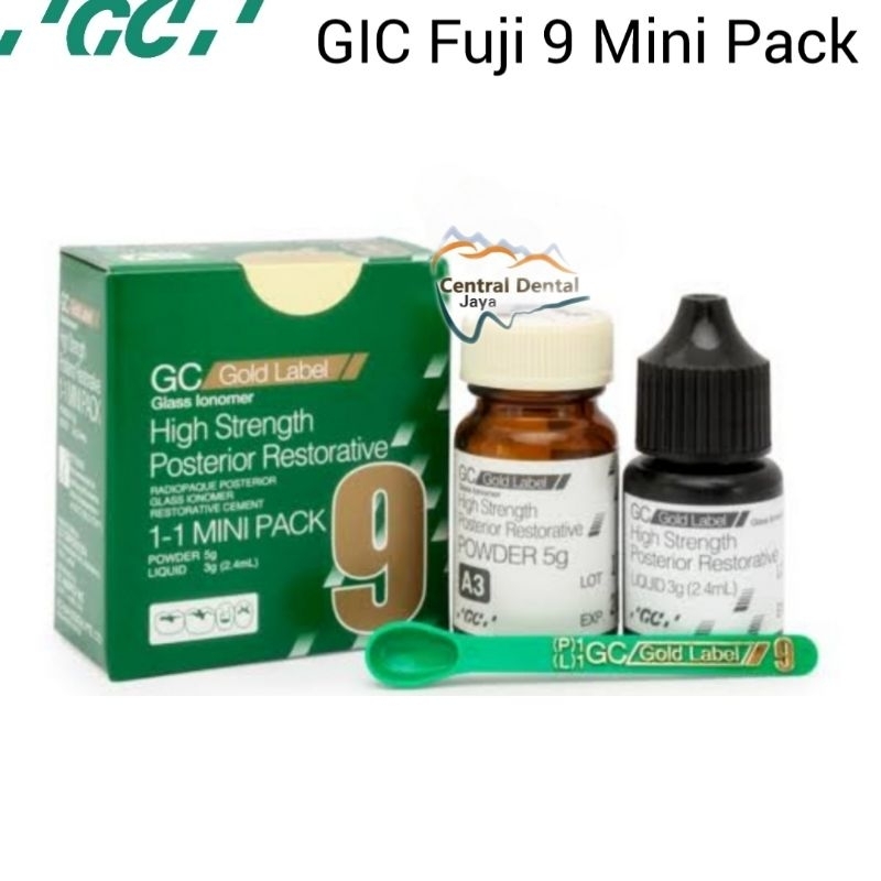 GC GIC Fuji 9 Mini Pack / Glass Ionomer Cement Fuji IX / Glassionomer Cement Fuji 9 Extra Gold Label