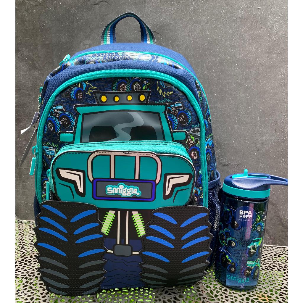 SMIGGLE BLAST OFF JUNIOR SET BACKPACK & BOTTLE MONSTER TRUCK BIG - SET TAS & BOTOL SMIGGLE